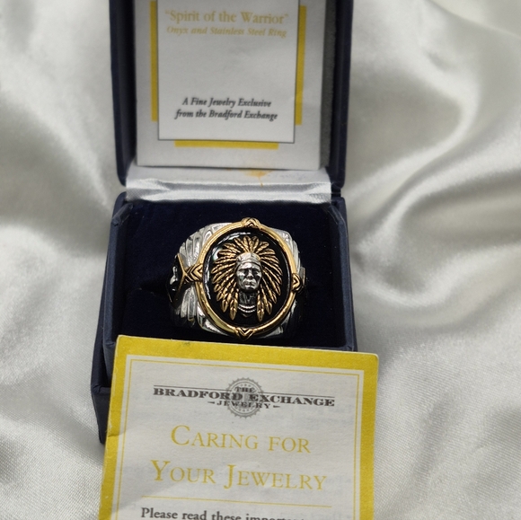 BRADFORD EXCHANGE Spirit of the Warrior Ring.FANTASTIC RING! Size 9